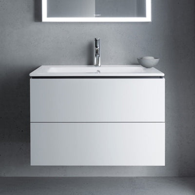 Lavabo Duravit Me by Starck avec meuble bas L-Cube 83 x 49 cm avec 2 tiroirs