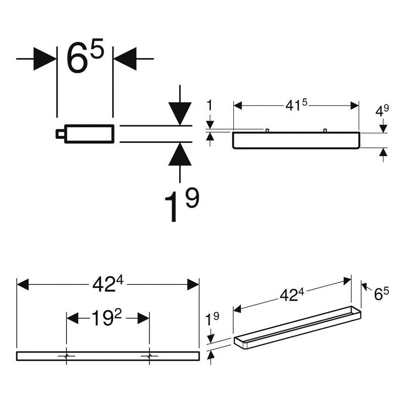Porte-serviettes Geberit pour meuble de salle de bain
