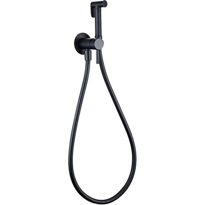 Grifo de bidet empotrado redondo negro mate - Entorno baño