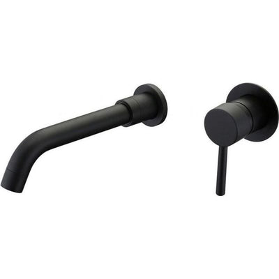 Grifo lavabo largo empotrado monomando CAIMAN negro largo - Entorno baño