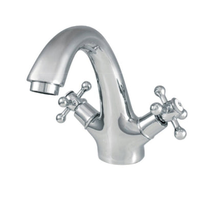 Grifo bimando retro ANTONIETTE para lavabo cromado - Entorno baño