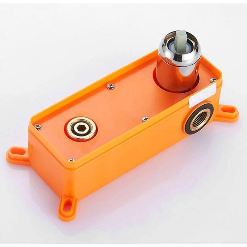 Grifo lavabo empotrado monomando CARLOW acero cepillado - Entorno baño