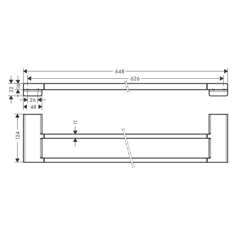 hansgrohe AddStoris porte-serviettes de bain double