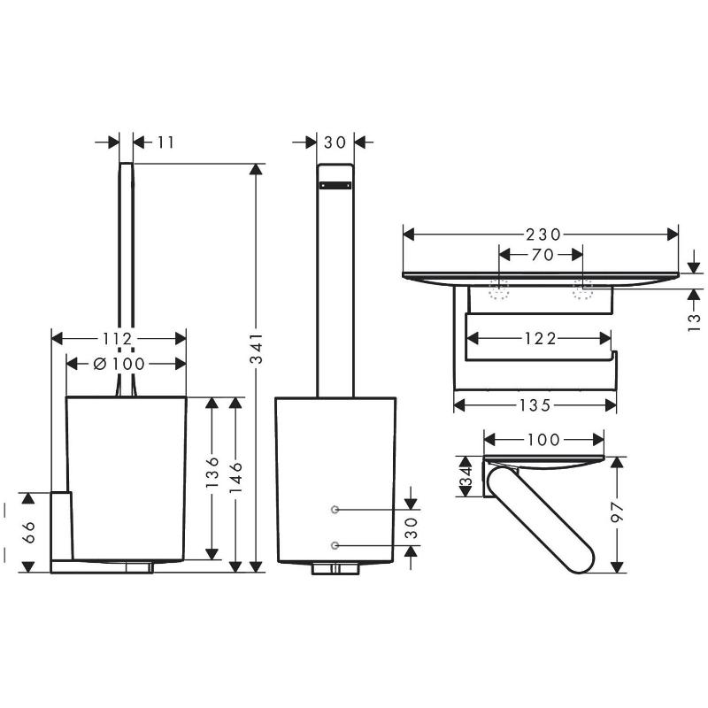 ensemble de toilettes hansgrohe WallStoris