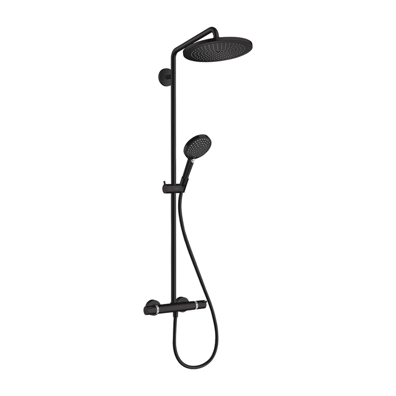 hansgrohe Croma Select S Colonne de douche 280 1jet EcoSmart avec mitigeur thermostatique Noir mat