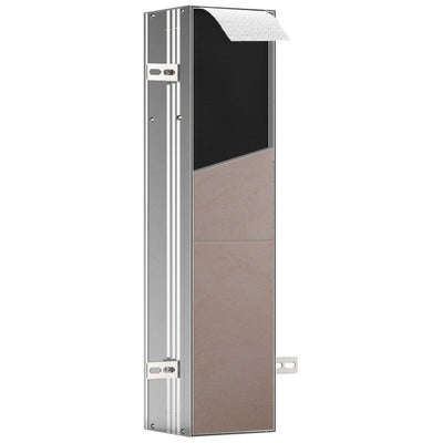 Module WC Emco asis plus - modèle encastré 15,4 x 65,8 cm, charnières de porte à gauche
