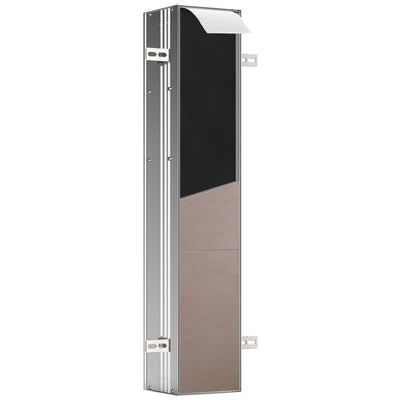 Module WC Emco asis plus - modèle encastré 15,4 x 80,3 cm, charnières de porte à gauche