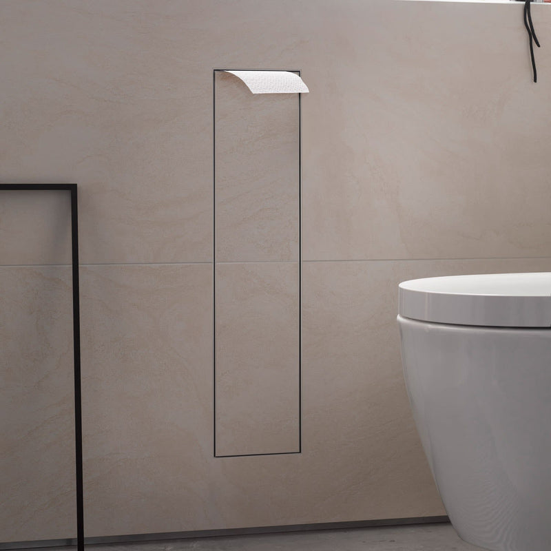 Module WC Emco asis plus - modèle encastré 15,4 x 65,8 cm, charnières de porte à droite