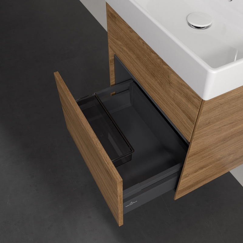 Meuble sous-vasque Villeroy & Boch Collaro 51 x 54,6 cm avec 2 compartiments coulissants