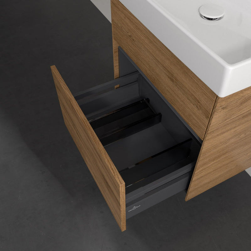 Meuble sous-vasque Villeroy & Boch Collaro 55,4 x 54,6 cm avec 2 tiroirs