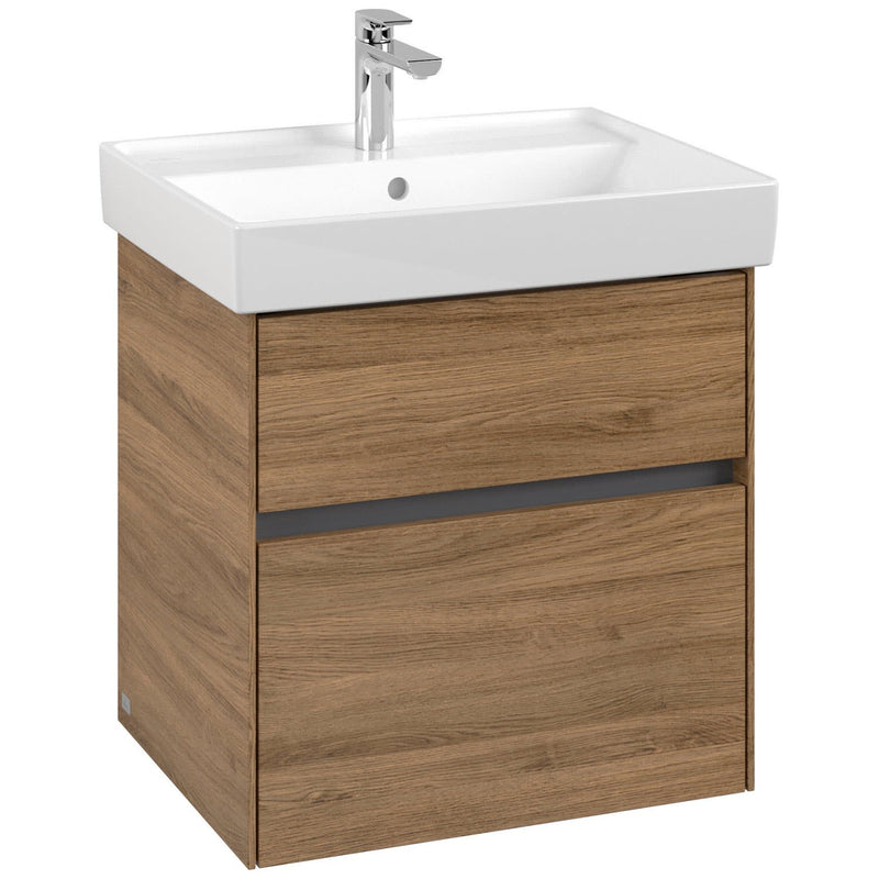 Meuble sous-vasque Villeroy & Boch Collaro 55,4 x 54,6 cm avec 2 tiroirs