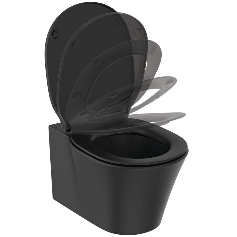 Ensemble WC Ideal Standard Connect Air avec WC suspendu à fond creux AquaBlade et abattant WC à fermeture amortie