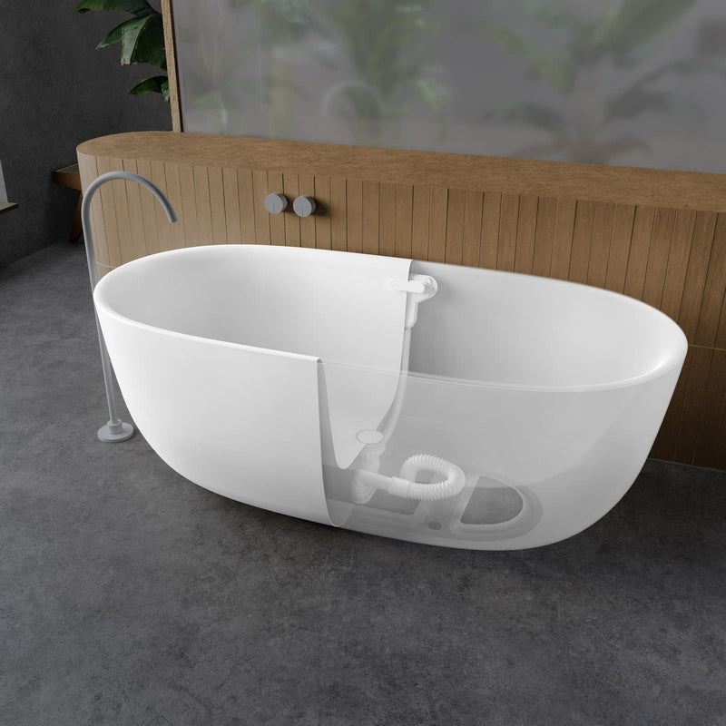 Kaldewei MEISTERSTÜCK OYO DUO Mod. 1050-4034 baignoire 163 x 77 cm, avec trop-plein et couvercle de vidange émaillé