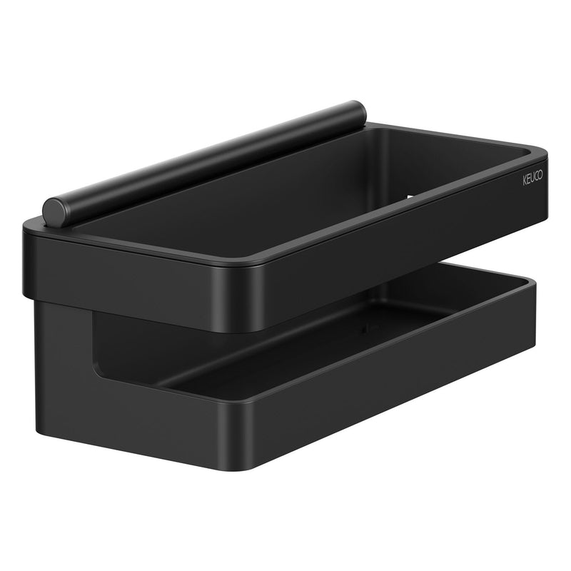 Étagère de douche Keuco VIA23 Black Selection avec raclette en verre intégrée