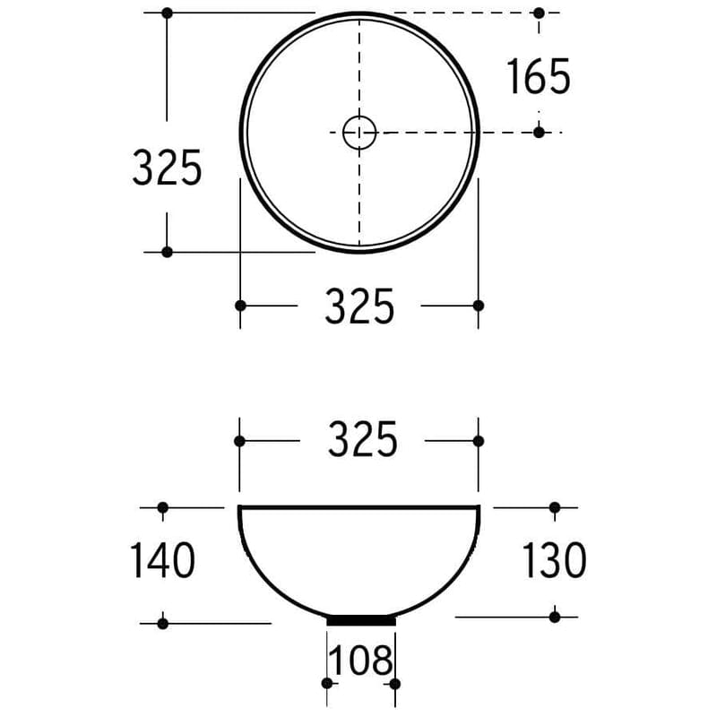 Vasque à poser KRONENBACH Tube Ø 32,5 cm