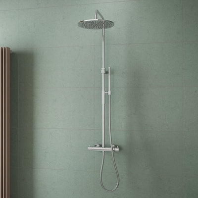 Système de douche PIANURA Stella apparent avec thermostat et douche de tête 30 cm