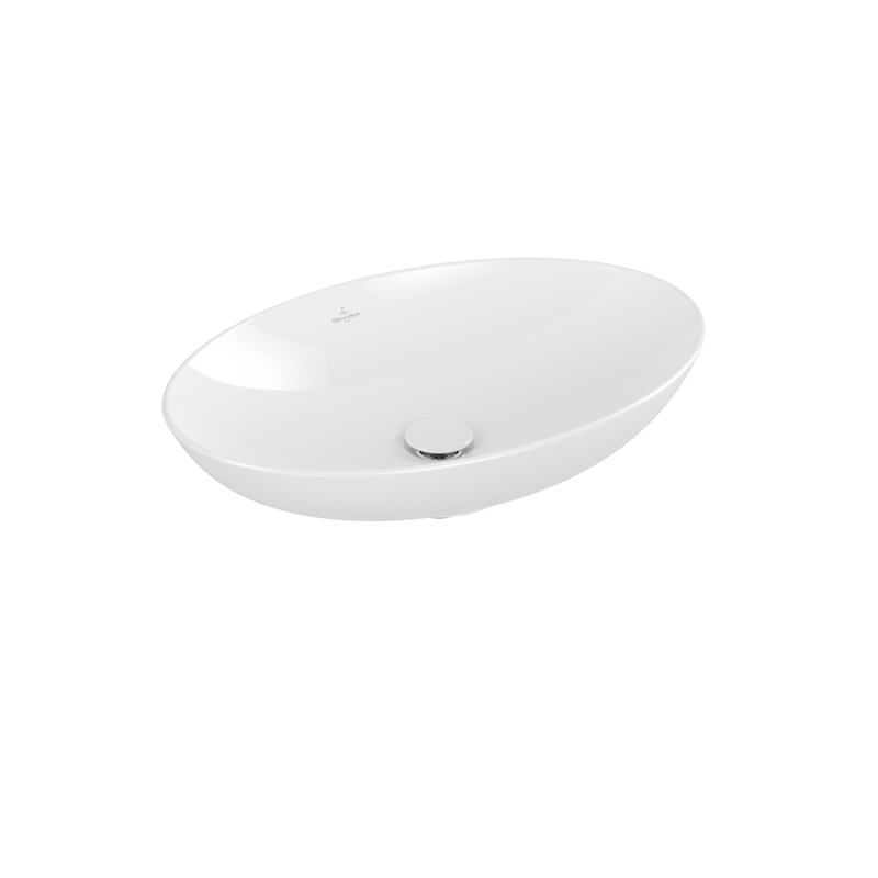 Villeroy & Boch Loop & Friends Vasque à poser, 620 x 420 x 120 mm, Blanc CeramicPlus, sans trop-plein