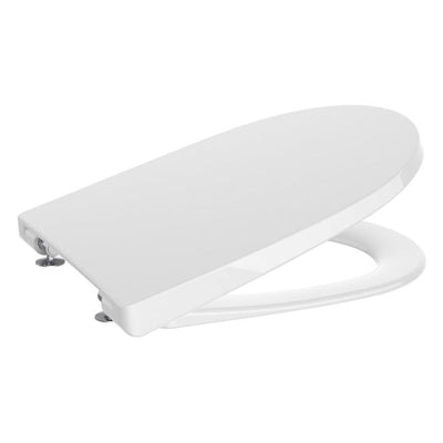 Abattant WC Roca Ona avec couvercle compact, amovible, avec mécanisme de fermeture amortie