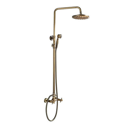 Columna de ducha bimando retro SALERNO dorado envejecido - Entorno Baño