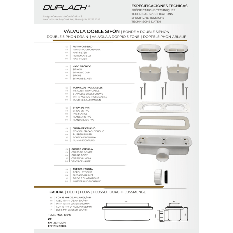 Receveur de douche SUEZ surface ardoisée blanc - Le Monde du Bain