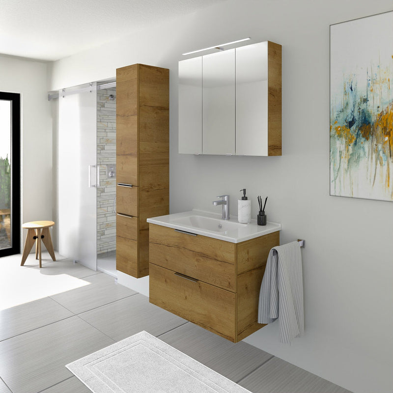 Steinkamp Living 2.0 armoire haute 30 x 168 cm avec 2 portes tournantes et 1 coulissant