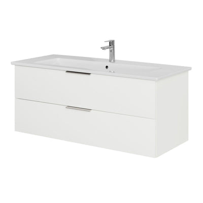 Steinkamp Living 2.0 meuble sous-vasque 115 cm avec meuble sous-vasque Villeroy & Boch Venticello 120 cm CeramicPlus avec trop-plein et 1 trou pour robinetterie