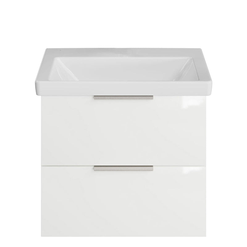 Steinkamp Living 2.0 meuble sous-vasque 56 cm avec Villeroy & Boch Subway 3.0 meuble sous-vasque 60 cm sans trou pour robinetterie, sans trop-plein