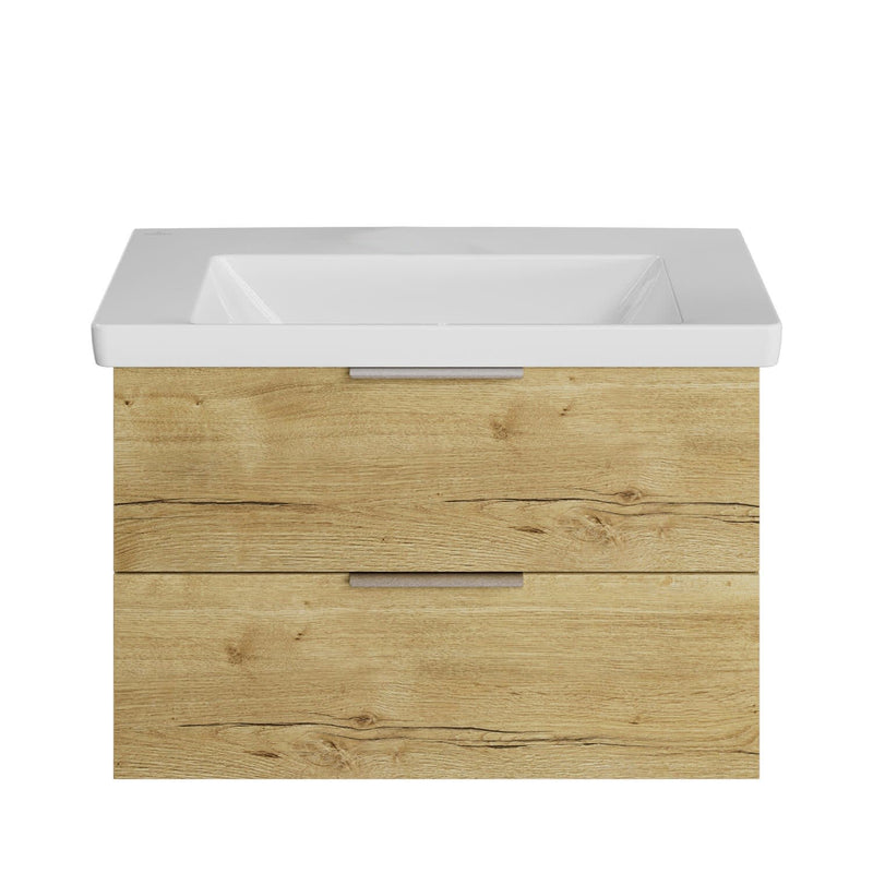Steinkamp Living 2.0 meuble sous-vasque 75 cm avec Villeroy & Boch Subway 3.0 meuble sous-vasque 80 cm sans trou pour robinetterie, sans trop-plein