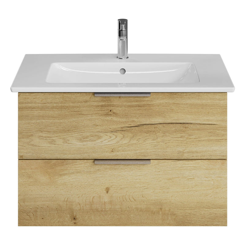 Steinkamp Living 2.0 meuble sous-vasque 75 cm avec meuble sous-vasque Villeroy & Boch Venticello 80 cm CeramicPlus avec trop-plein