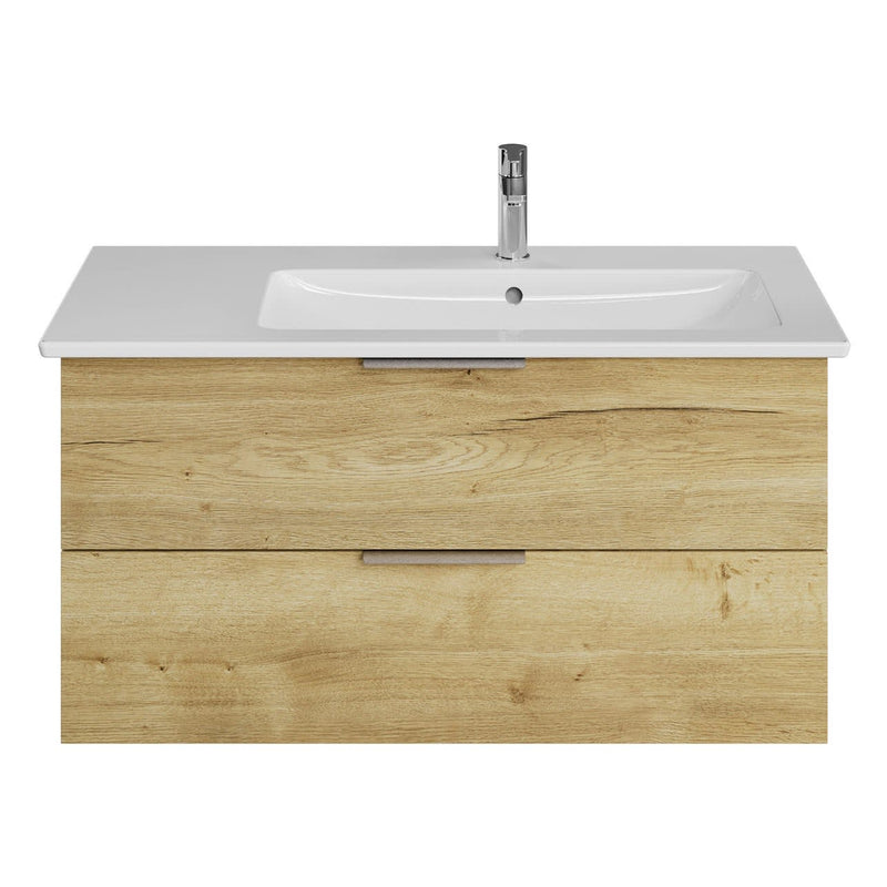 Steinkamp Living 2.0 meuble sous-vasque 95 cm avec meuble sous-vasque Villeroy & Boch Venticello 100 cm CeramicPlus avec trop-plein, vasque à droite