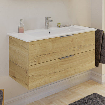 Steinkamp Living 2.0 meuble sous-vasque 95 cm pour meuble sous-vasque Villeroy & Boch Venticello 100 cm, vasque au milieu