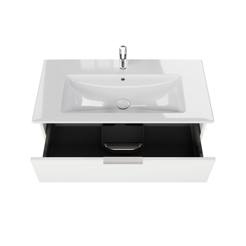 Steinkamp Living 2.0 meuble sous-vasque 95 cm pour meuble sous-vasque Villeroy & Boch Venticello 100 cm, vasque au milieu