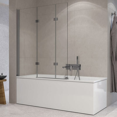STUROTEC 3030 Pare-baignoire à 2 éléments rabattables 120 x 140 cm avec revêtement nano