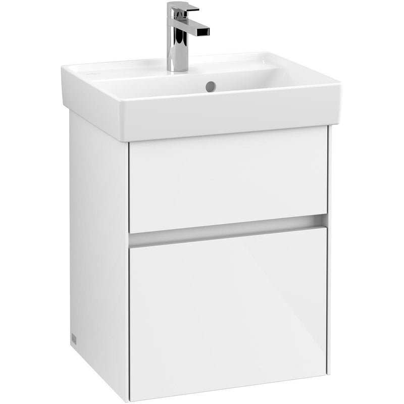 Villeroy & Boch Collaro Lave-mains 50 cm avec trop-plein, 1 trou pour robinetterie