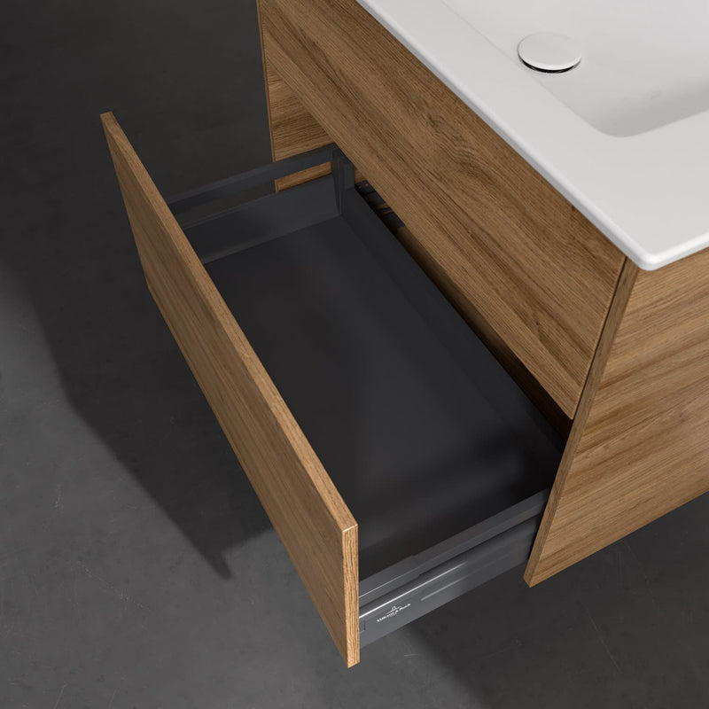 Villeroy & Boch Finero meuble sous-vasque 80 cm avec meuble sous-vasque, 2 compartiments coulissants