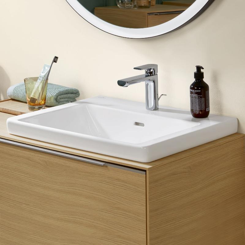 Villeroy & Boch Subway 3.0 lavabo 60 cm, avec 1 trou pour robinetterie, avec trop-plein
