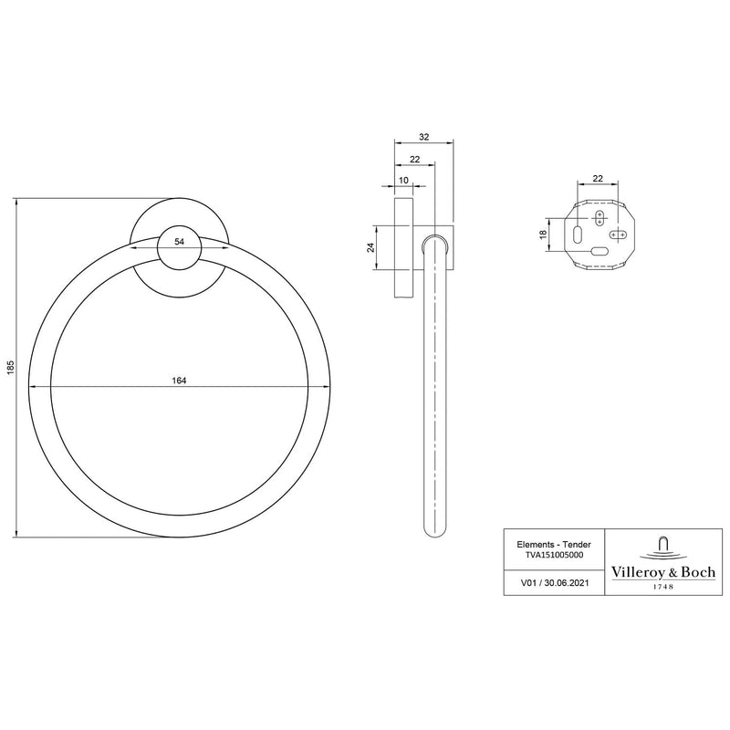 Villeroy & Boch Elements - Porte-serviettes Tender