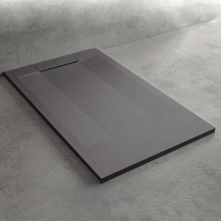 Receveur de douche SUEZ surface ardoisée anthracite - Le Monde du Bain