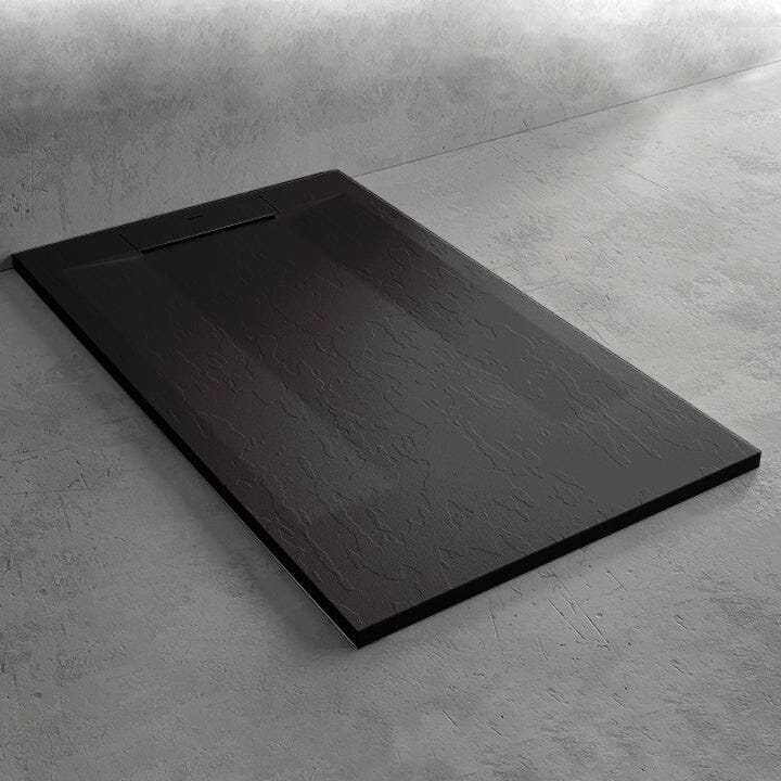 Receveur de douche SUEZ surface ardoisée noir - Le Monde du Bain