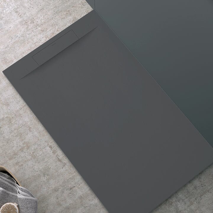 Receveur de douche SUEZ surface ardoisée anthracite - Le Monde du Bain