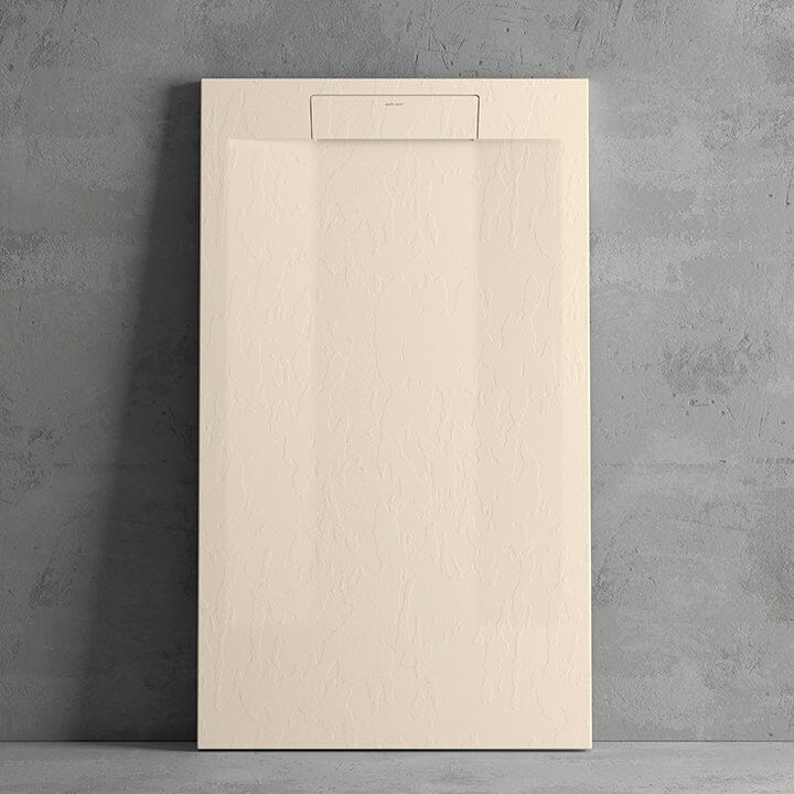 Receveur de douche SUEZ surface ardoisée crème - Le Monde du Bain