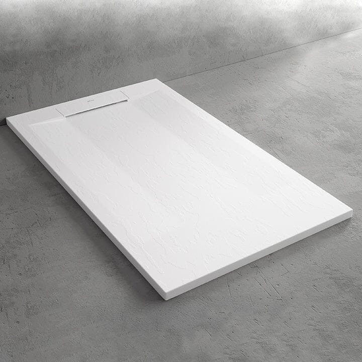 Receveur de douche SUEZ surface ardoisée blanc - Le Monde du Bain