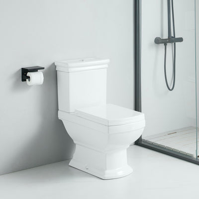 Vue de profil Toilette WC rétro MADRY en céramique