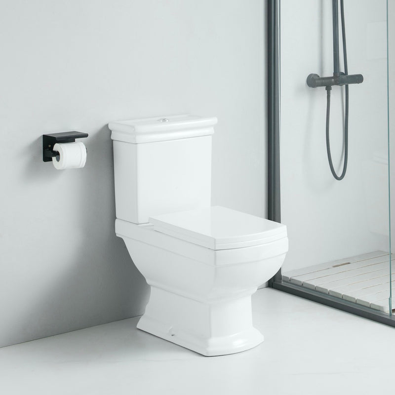 Vue de profil Toilette WC rétro MADRY en céramique