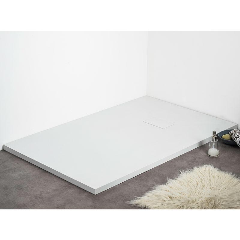 Pack Receveur de douche extra plat blanc + Colonne de douche thermostatique