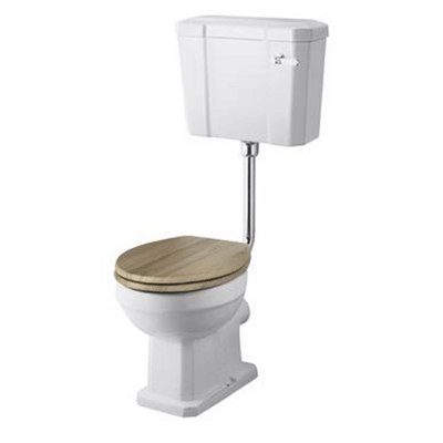 Toilette WC rétro ABBOTT en céramique avec réservoir semi-suspendu - Le Monde du Bain
