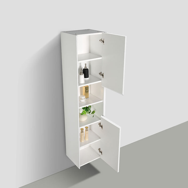 Grande armoire de rangement PALIO hauteur 170 cm, blanc mat