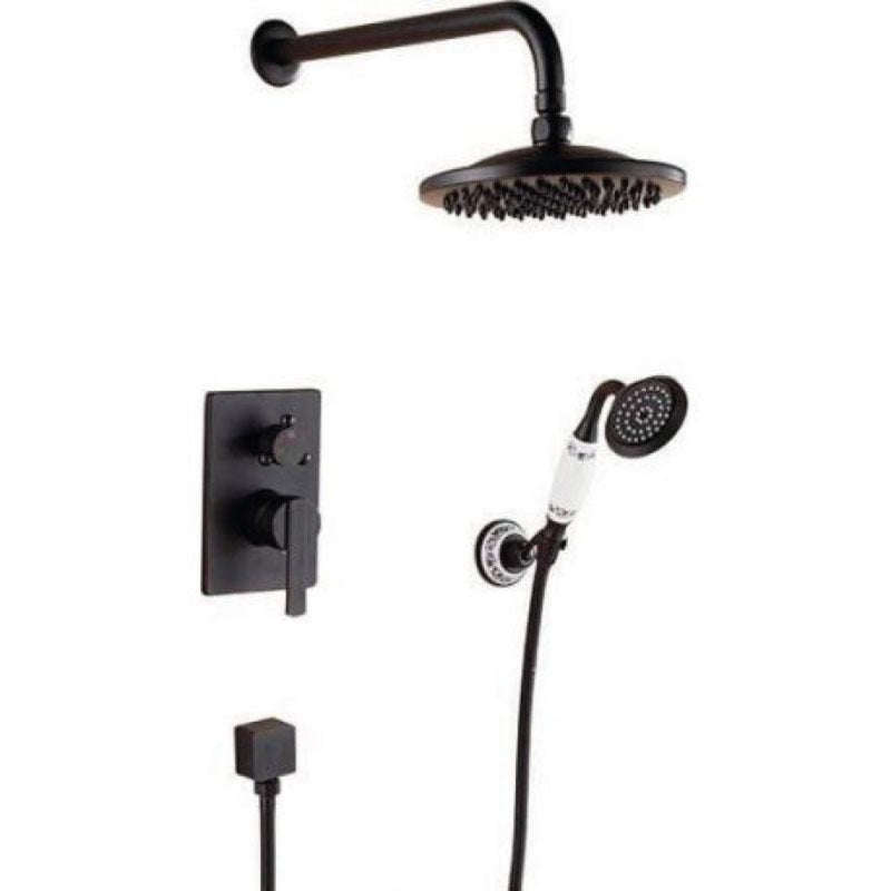 Kit de douche à encastrer rétro FLORINA noir