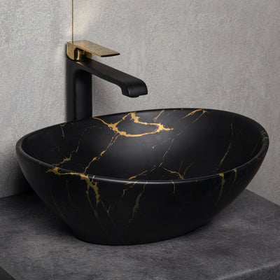 Vasque à poser ovale en céramique TANDILA - Le Monde du Bain