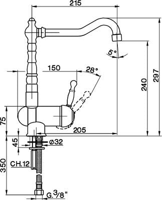 Robinet mitigeur évier cuisine CISAL ARCANA ROYAL avec bec pliant - Le Monde du Bain | Commun